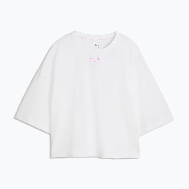 Női edzőpóló PUMA x HYROX Cropped Lifestyle Tee fehér