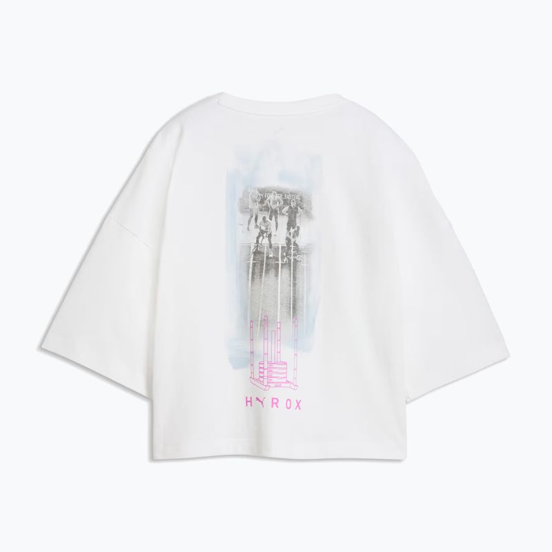 Női edzőpóló PUMA x HYROX Cropped Lifestyle Tee fehér 2