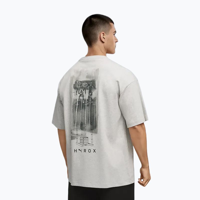 Férfi edzőpóló PUMA x HYROX Lifestyle Tee szürke 3