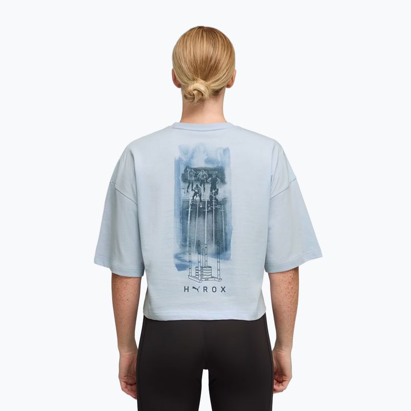 Női edzőpóló PUMA x HYROX Cropped Lifestyle Tee szürke 3