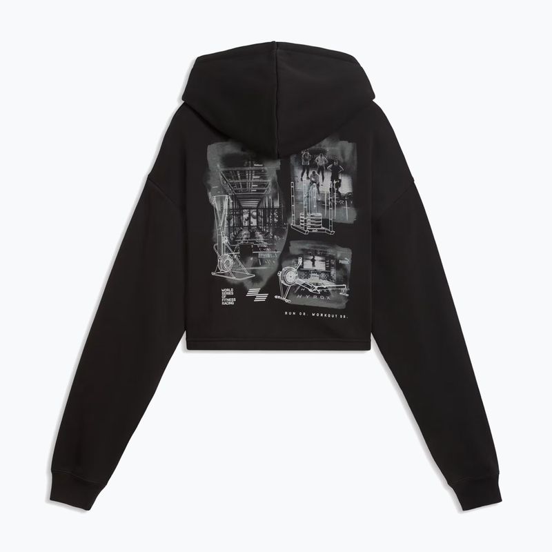 Női edzőpulóver PUMA x HYROX Heavyweight Hoodie fekete 2