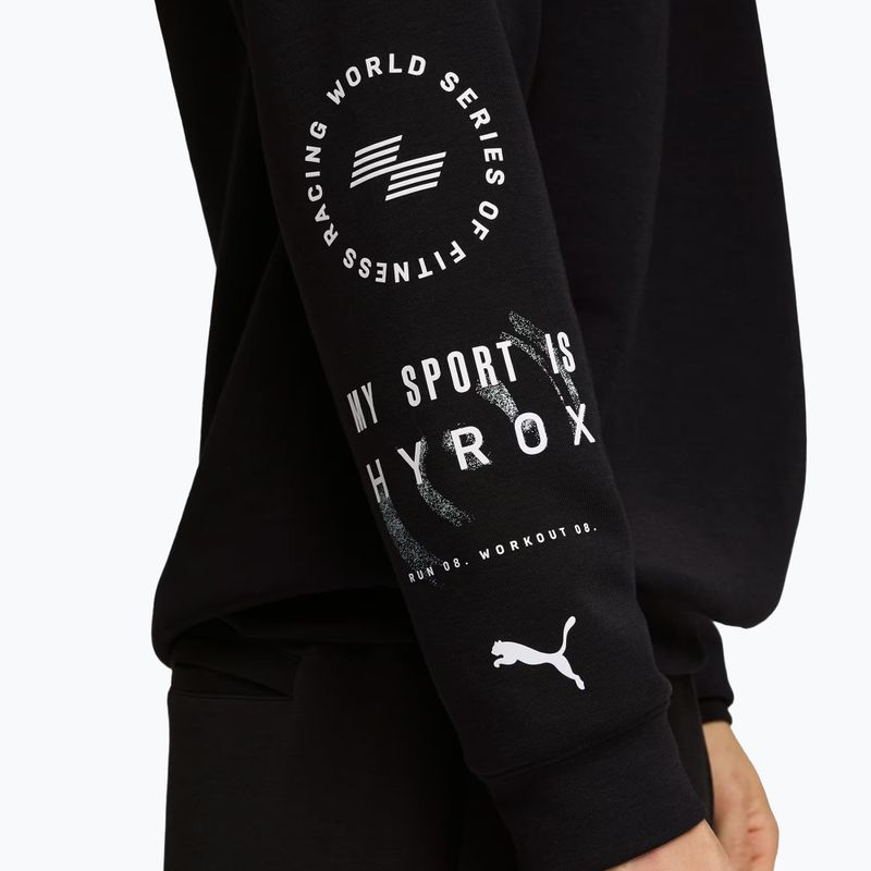 Férfi edzőpulóver PUMA x HYROX Cloudspun kapucnis fekete 5