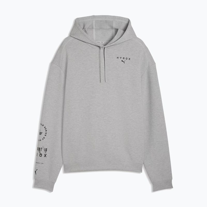Férfi edzőpulóver PUMA x HYROX Cloudspun kapucnis pulóver szürke