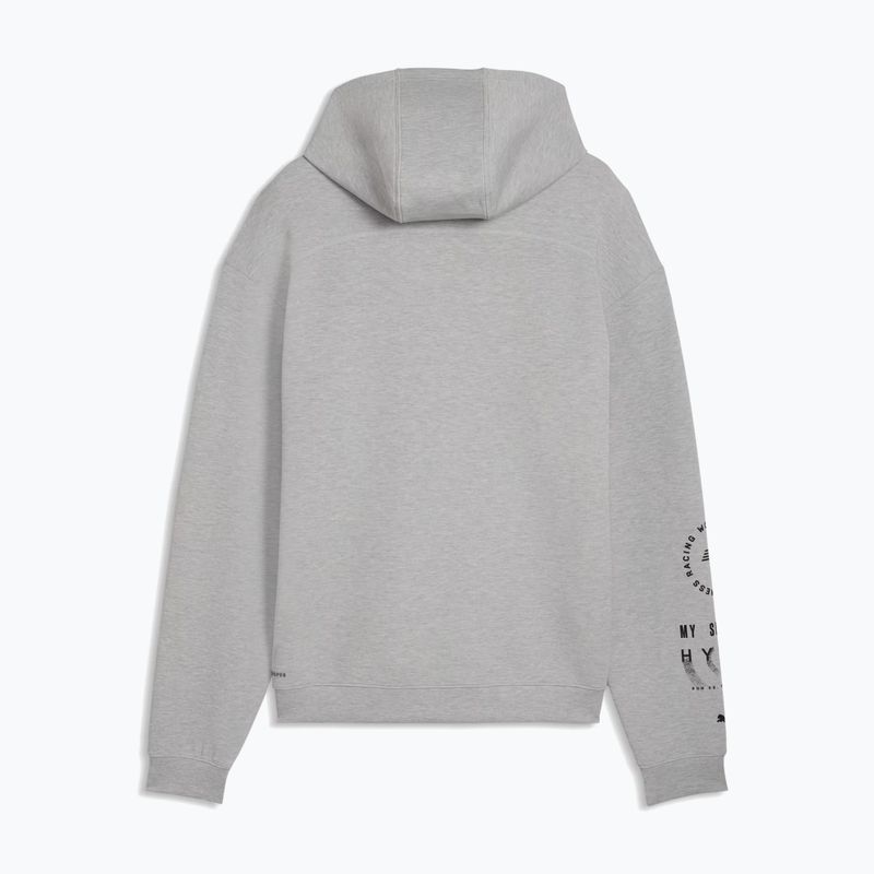 Férfi edzőpulóver PUMA x HYROX Cloudspun kapucnis pulóver szürke 2