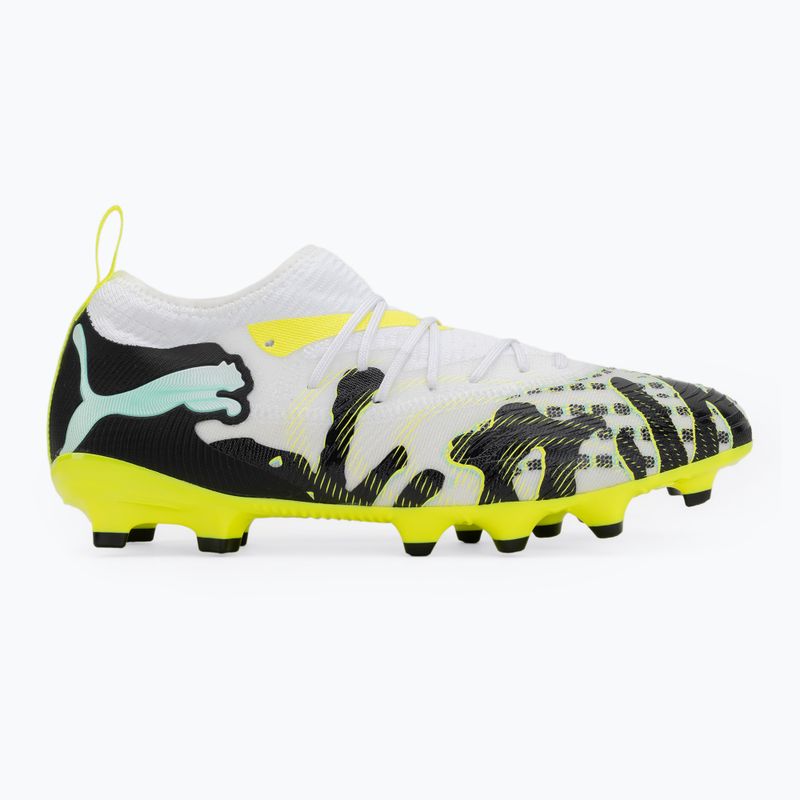 Gyerek focicipő PUMA Future 9 Match Creativity Fg/Ag Jr yellow alert/mint jelly/puma white/puma black 2