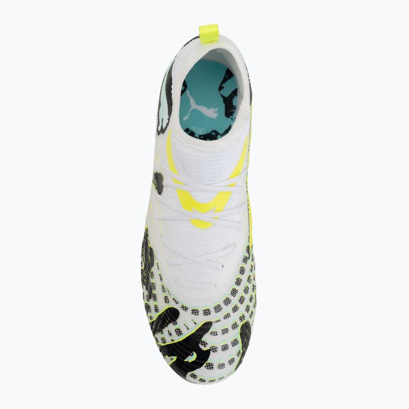 Gyerek focicipő PUMA Future 9 Match Creativity Fg/Ag Jr yellow alert/mint jelly/puma white/puma black 5