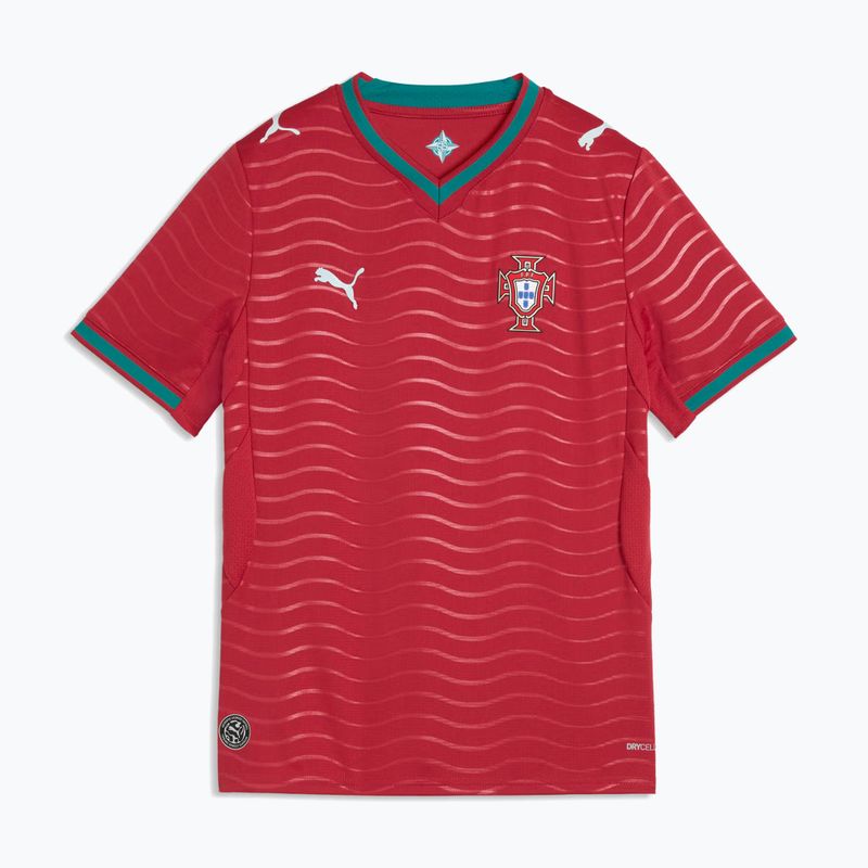 Gyermek focimez PUMA FPF Portugal Home Jersey Replica Club Jr piros/zöld