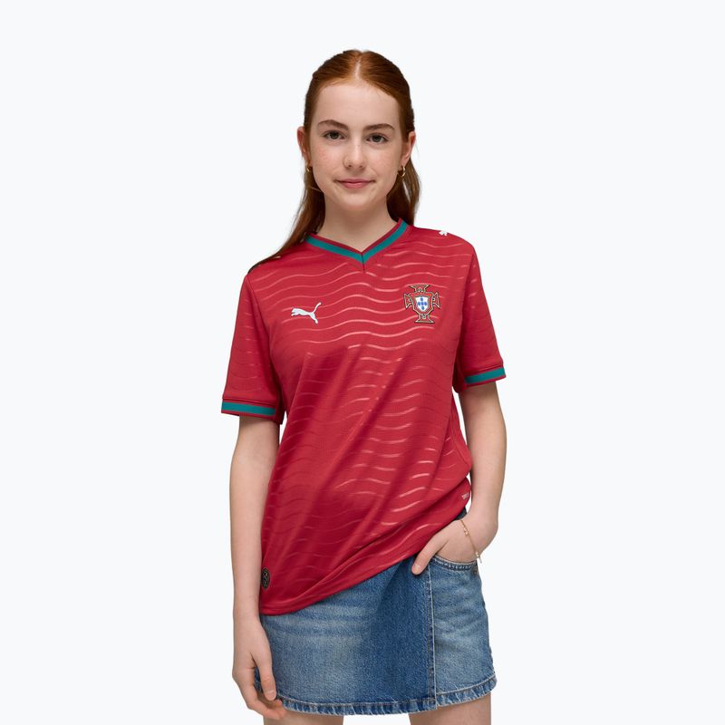 Gyermek focimez PUMA FPF Portugal Home Jersey Replica Club Jr piros/zöld 3