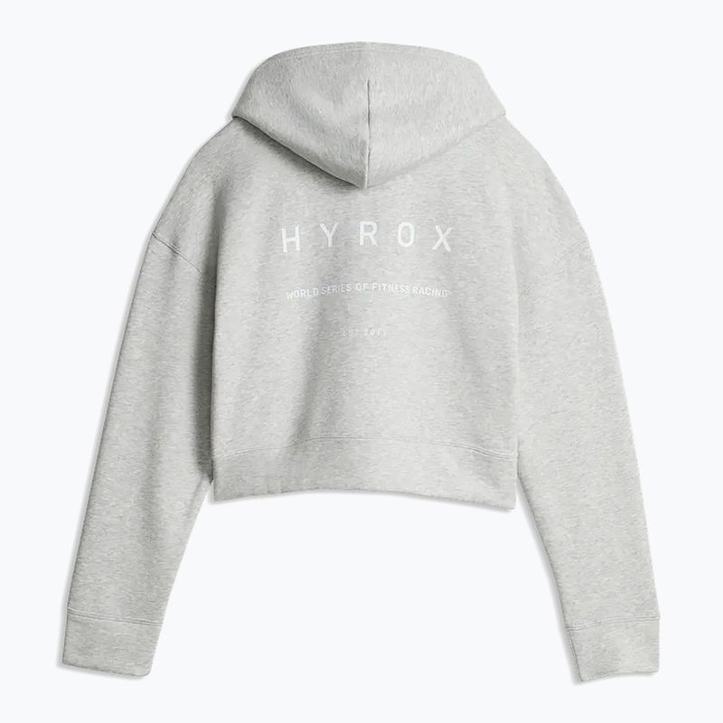 Női pulóver Puma Hyrox World Cropped Hoodie light grey 2