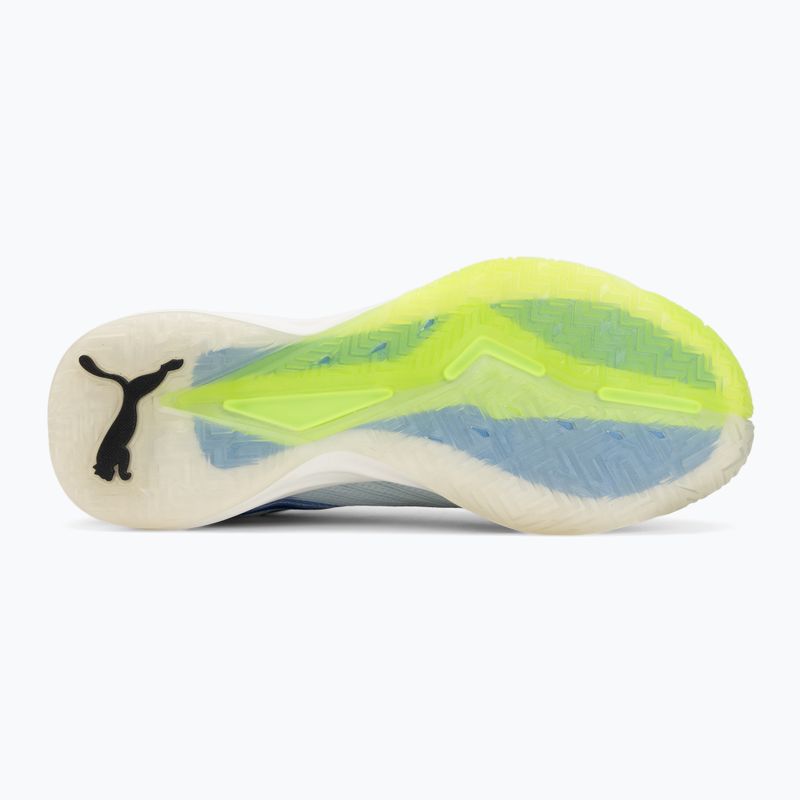 Kézilabda cipő PUMA Accelerate Nitro SQD 5 aqua glow/puma black/green glare/royal sapphire 4