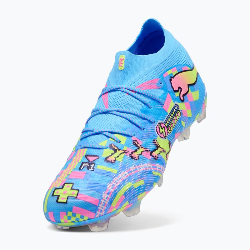 Focicipők PUMA Future 9 Ultimate Advanced Level FG puma white/blue glimmer/pink glimmer/yellow alert 4