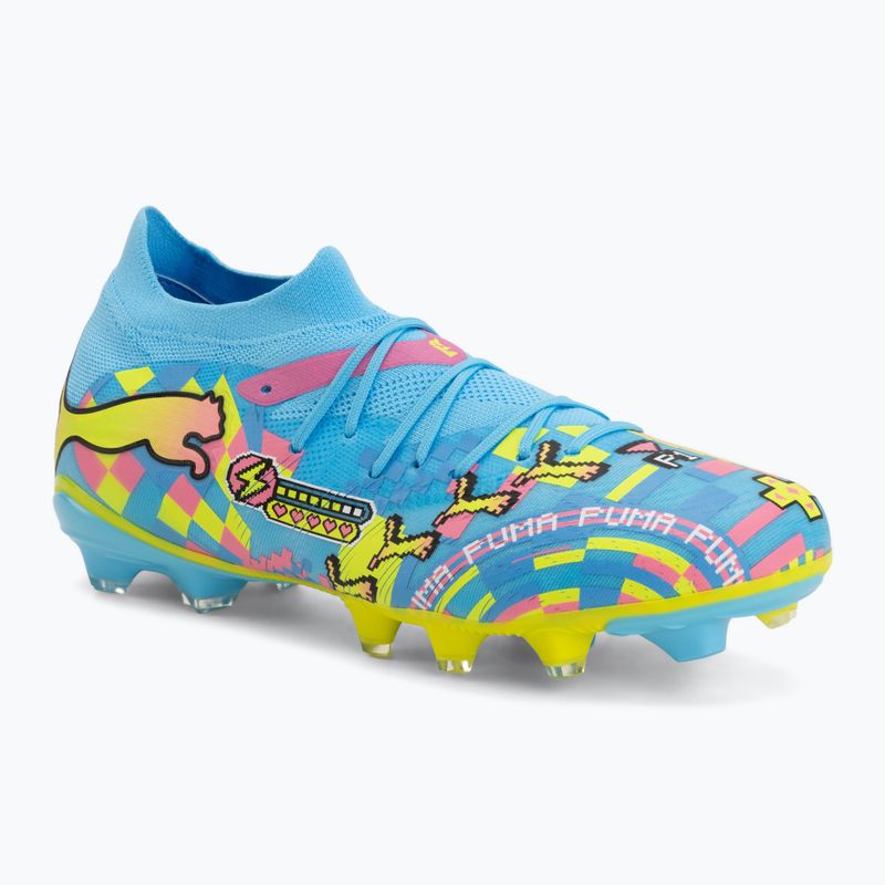 Focicipők PUMA Future 9 Match Advanced Level FG/AG puma white/blue glimmer/pink glimmer/yellow alert