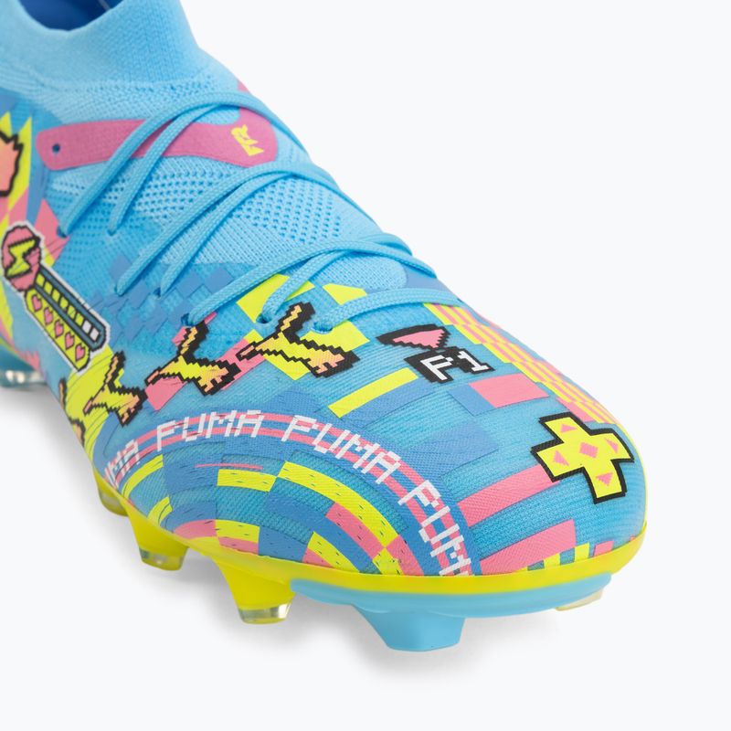 Focicipők PUMA Future 9 Match Advanced Level FG/AG puma white/blue glimmer/pink glimmer/yellow alert 7