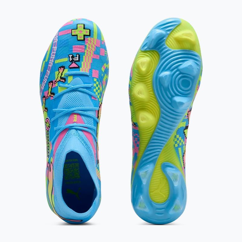 Focicipők PUMA Future 9 Match Advanced Level FG/AG puma white/blue glimmer/pink glimmer/yellow alert 3