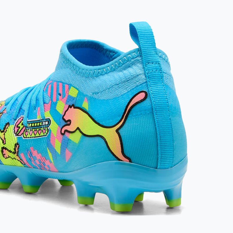 Gyermek focicipők PUMA Future 9 Match Advanced Level FG/AG Jr puma white/blue glimmer/pink glimmer/yellow alert 6