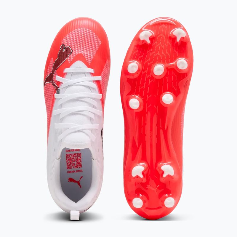 Gyermek focicipők PUMA Ultra 7 Match FG/AG Jr ultra red/puma black/puma white 5