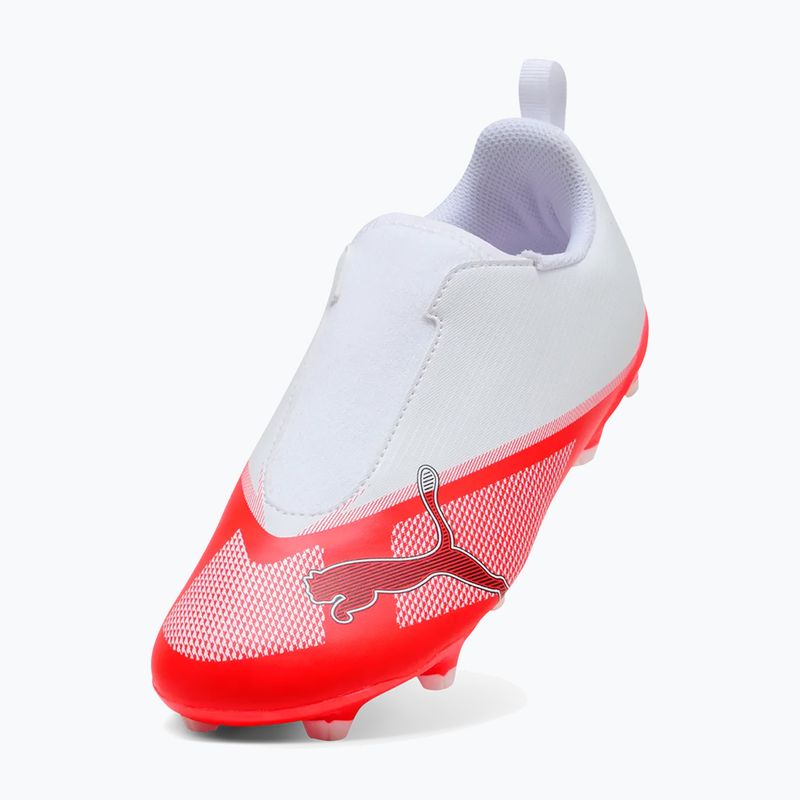 Gyermek focicipők Puma Ultra 7 Play LL FG/AG Jr Ultra Red/Puma Black/Puma White 4