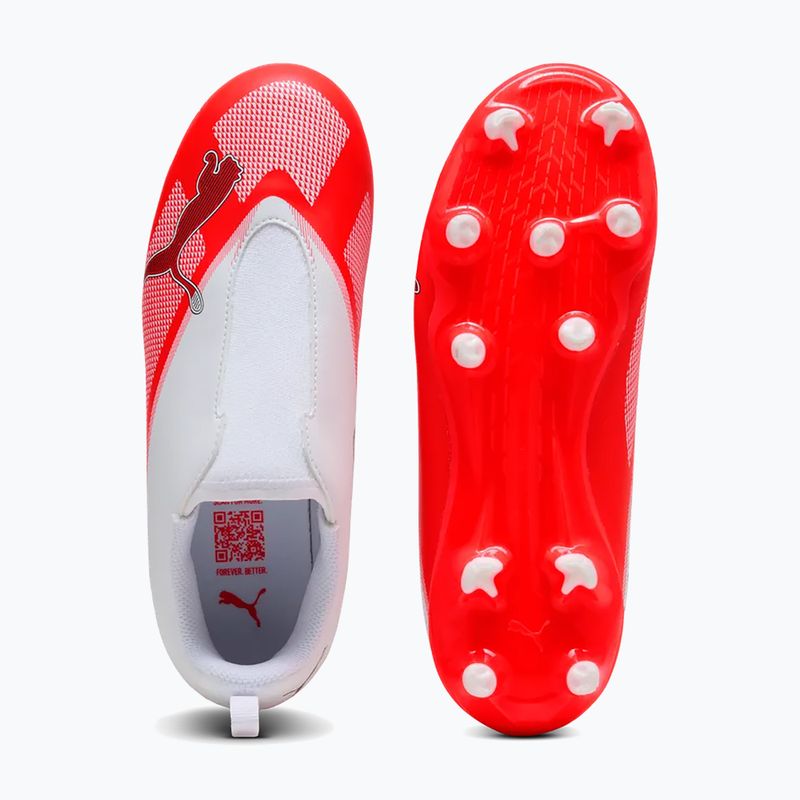 Gyermek focicipők Puma Ultra 7 Play LL FG/AG Jr Ultra Red/Puma Black/Puma White 5