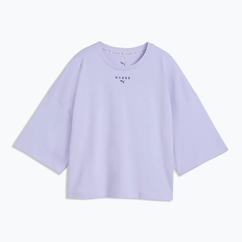 Női edzőpóló PUMA x HYROX Cropped Lifestyle világoslila 4