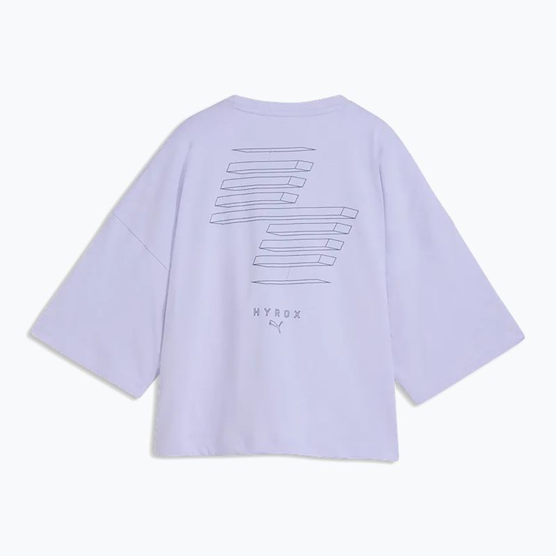 Női edzőpóló PUMA x HYROX Cropped Lifestyle világoslila 5