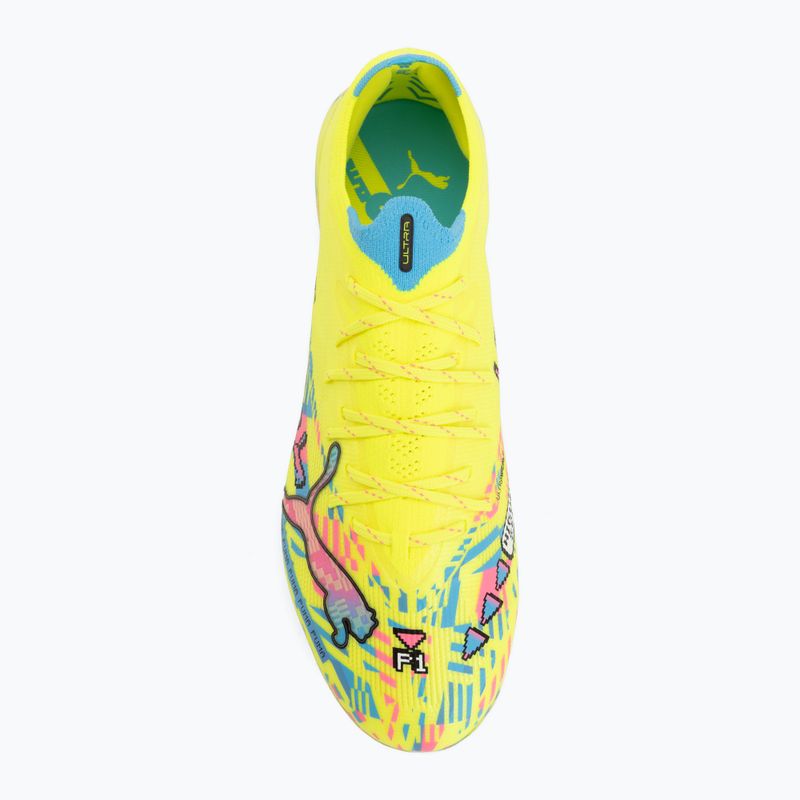 Focicipők PUMA Ultra Nitro 7 Ultimate Advanced Level FG puma white/blue glimmer/pink glimmer/yellow alert 5