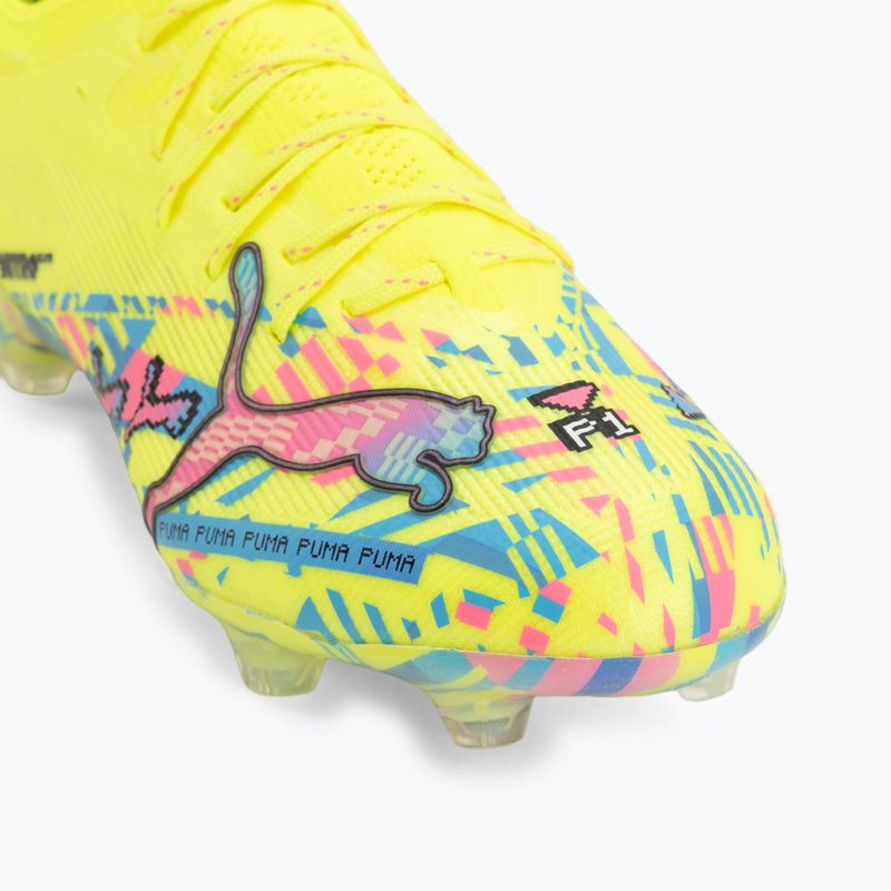 Focicipők PUMA Ultra Nitro 7 Ultimate Advanced Level FG puma white/blue glimmer/pink glimmer/yellow alert 7