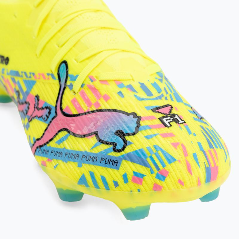 Focicipők PUMA Ultra Nitro 7 Match Advanced Level FG/AG puma white/blue glimmer/pink glimmer/yellow alert 7
