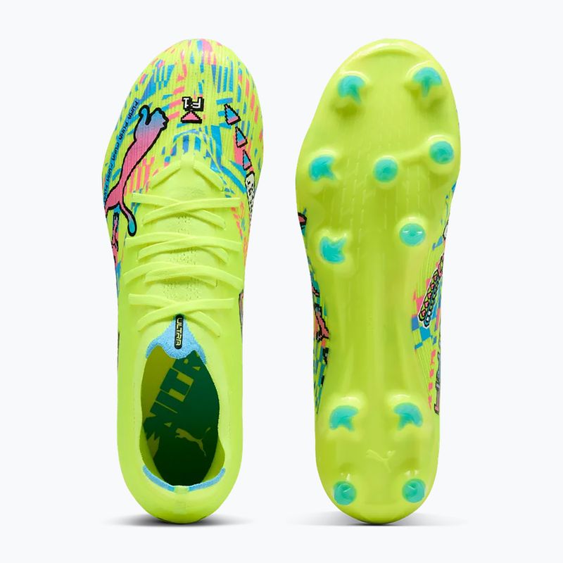 Focicipők PUMA Ultra Nitro 7 Match Advanced Level FG/AG puma white/blue glimmer/pink glimmer/yellow alert 3