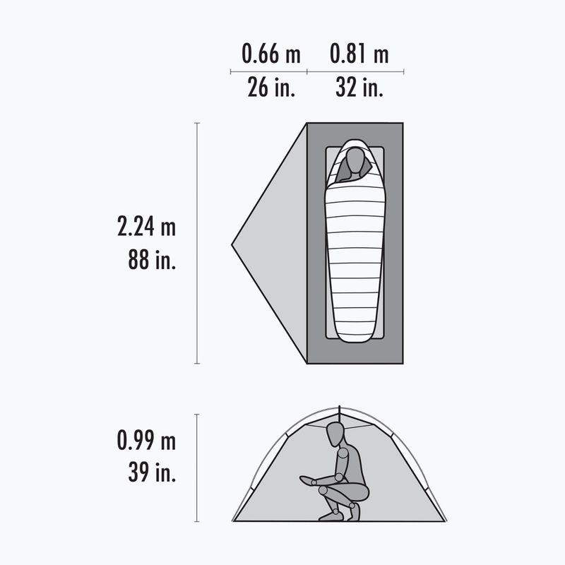 Túrasátor 1-osobowy MSR Hubba Hubba HD 1P Tent green 2