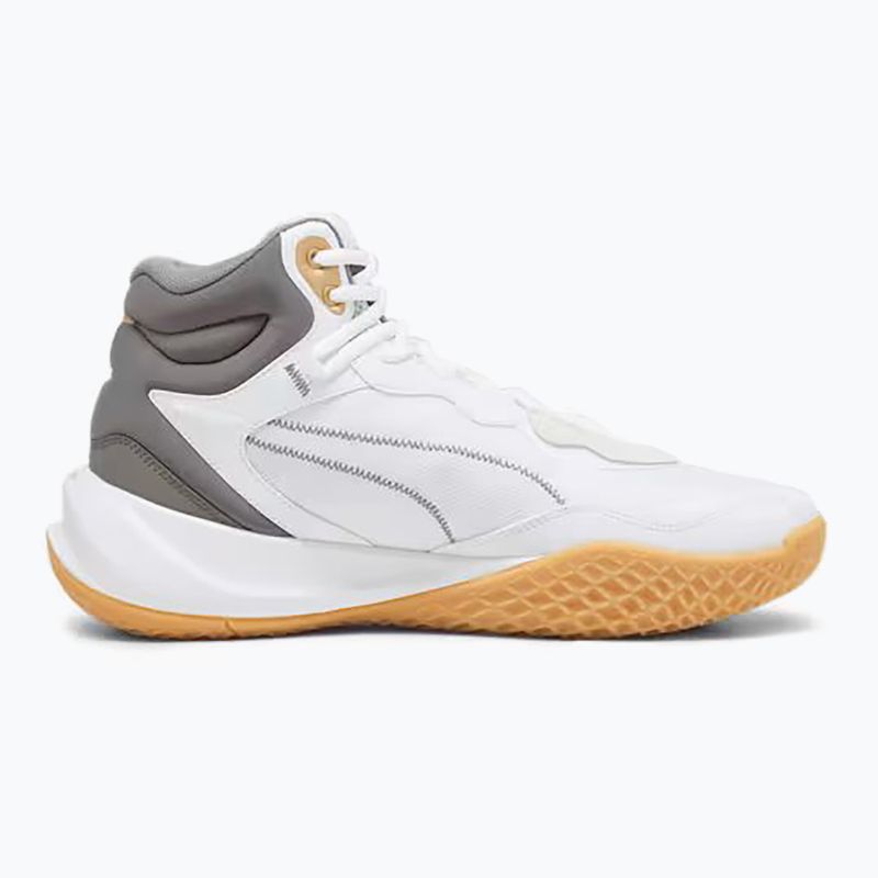 Férfi kosárlabda cipő PUMA Playmaker Pro Mid Trophies hamuszürke/cast iron/puma gold 9