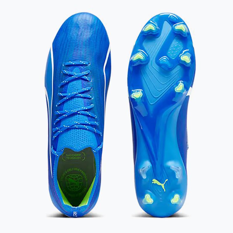 PUMA Ultra Ultimate FG/AG férfi futballcipő ultra kék/puma fehér/pro zöld 9