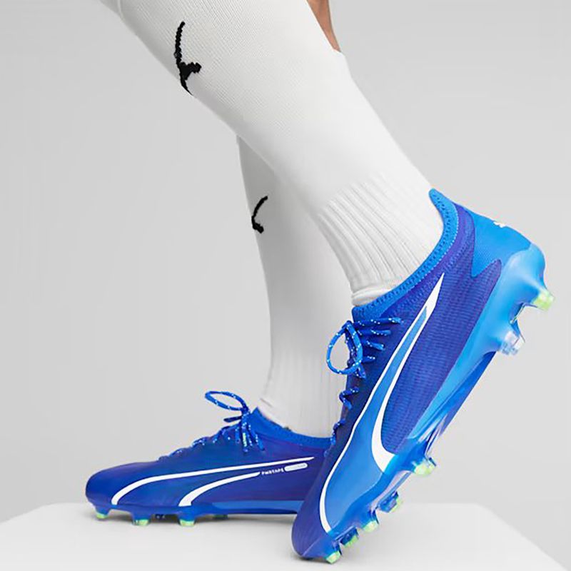 PUMA Ultra Ultimate FG/AG férfi futballcipő ultra kék/puma fehér/pro zöld 14