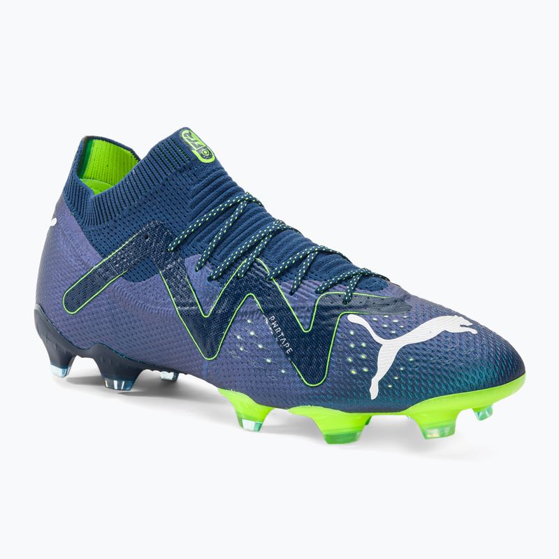 PUMA Ultimate FG/AG férfi futballcipő perzsa kék/puma fehér/pro zöld