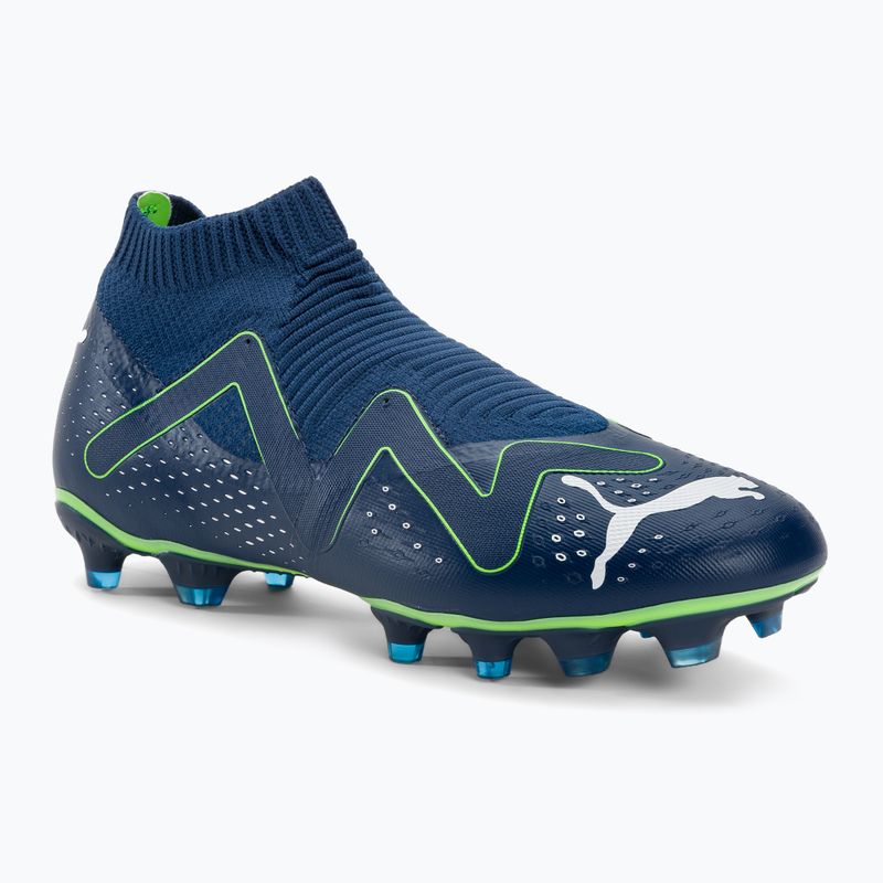 PUMA Future Match+ Ll FG/AG férfi futballcipő perzsa kék/puma fehér/pro zöld