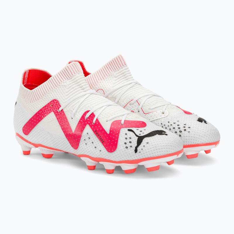 PUMA Future Pro FG/AG Jr gyermek focicipő puma fehér/puma fekete/tűz orchidea 4