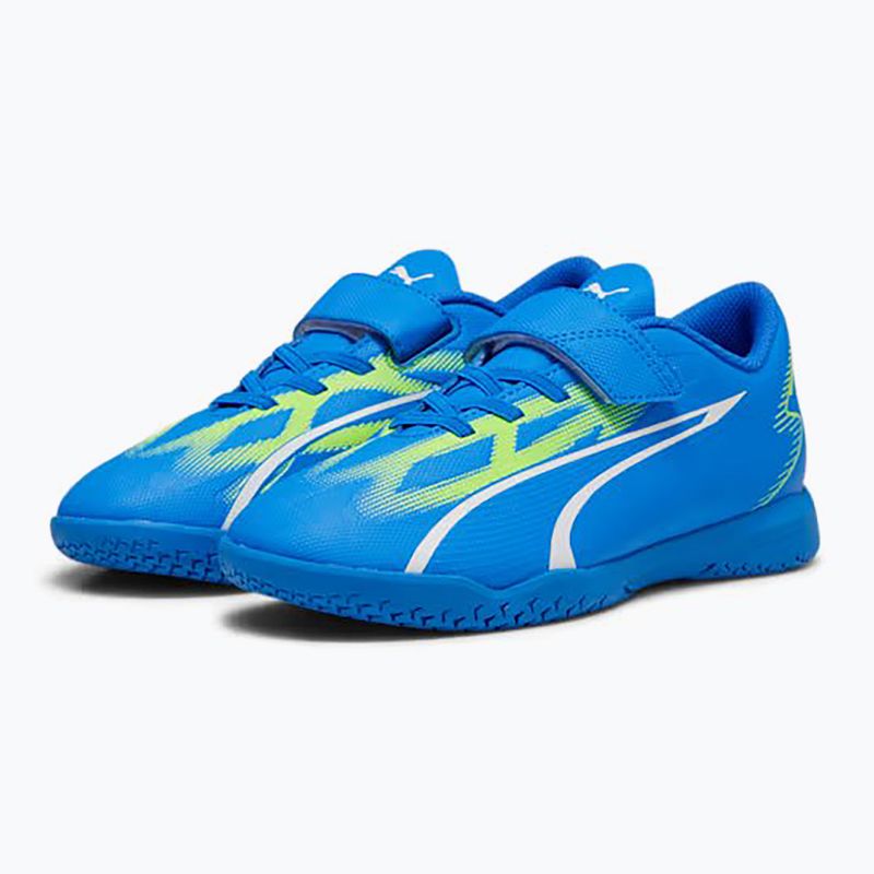 PUMA Ultra Play IT V Jr gyermek focicipő ultra kék/puma fehér/pro zöld 8