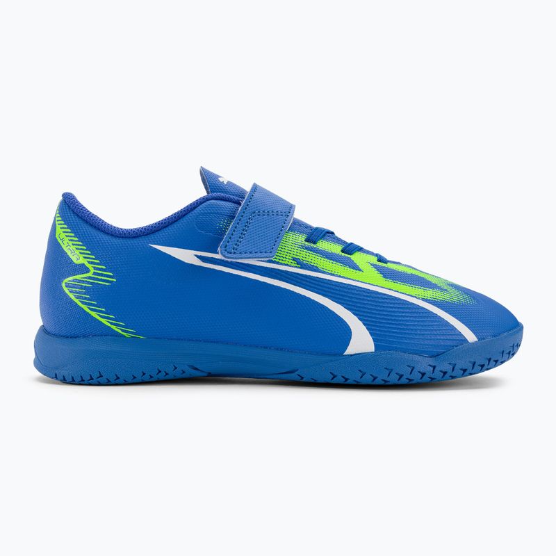 PUMA Ultra Play IT V Jr gyermek focicipő ultra kék/puma fehér/pro zöld 2