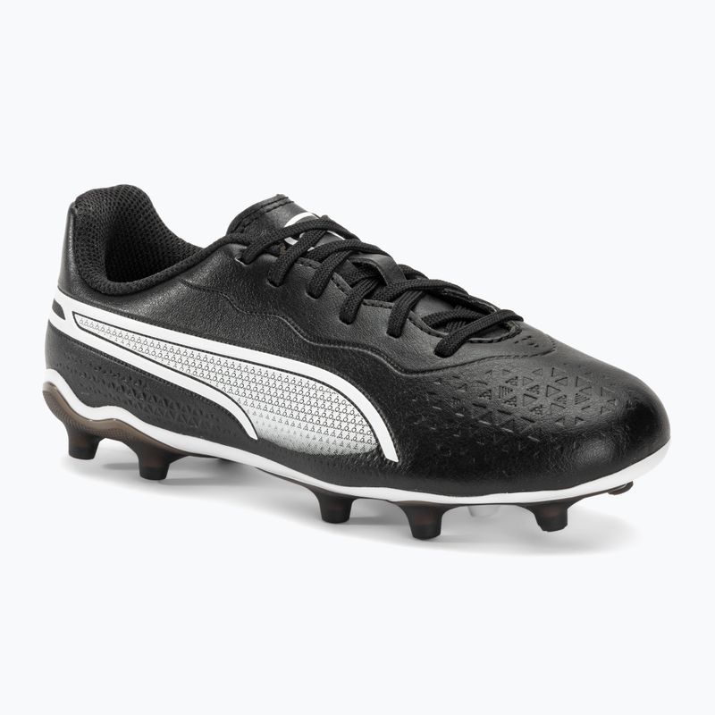 PUMA King Match FG/AG Jr gyermek futballcipő puma fekete/puma fehér