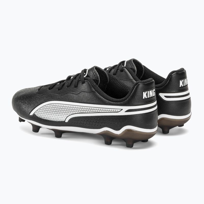 PUMA King Match FG/AG Jr gyermek futballcipő puma fekete/puma fehér 3