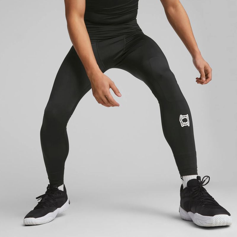 Legginsy koszykarskie férfi PUMA Hoops Team Full Baselayer puma black 3