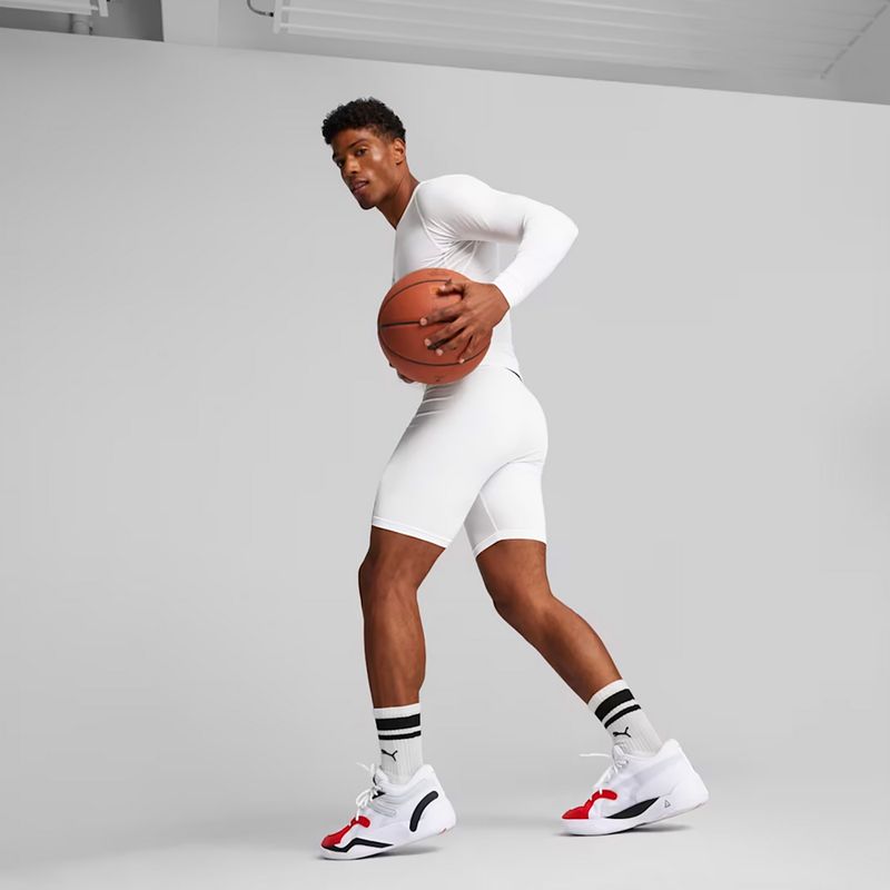 Férfi kosárlabda rövidnadrág PUMA Hoops Team Baselayer puma fehér 3