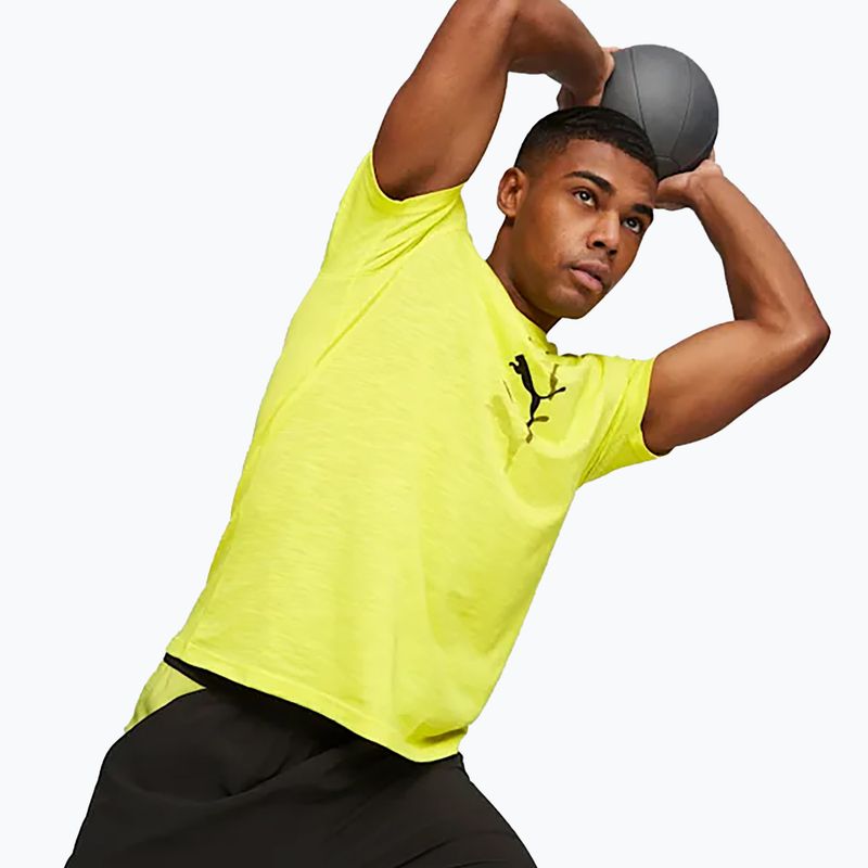Férfi edzőpóló PUMA Graphic Tee Puma Fit sárga bojtos PUMA Graphic Tee Puma Fit sárga bojtos 4