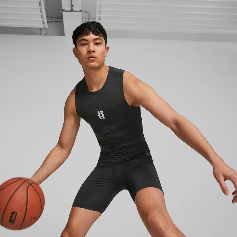 Férfi kosárlabda tank top PUMA Hoops Team Slvs Baselayer puma black 3