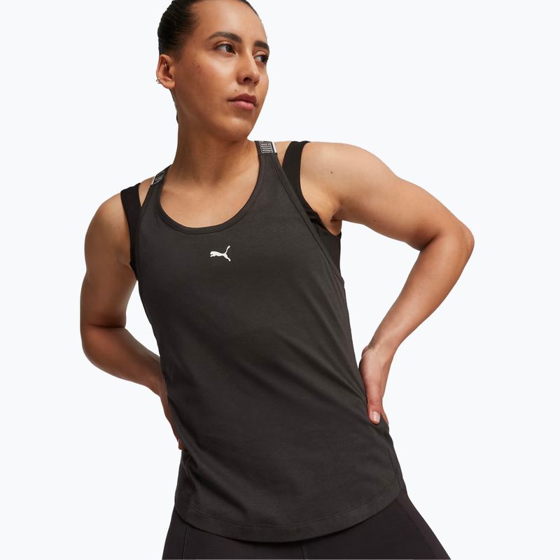 Női edzőpóló PUMA Strong Tank puma fekete puma fekete 3