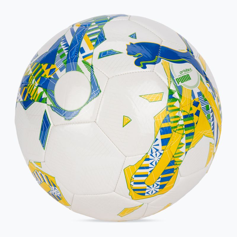 FocilabdaPUMA Orbita 6 FanwearCapsule MS puma white/pele yellow/puma green rozmiar 5 2