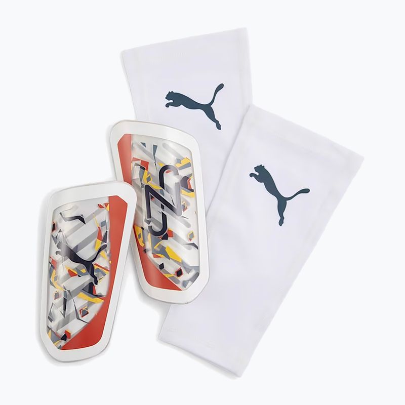 PUMA Neymar JR Ultra Flex Sleeve puma white/hot heat/sun stream/puma black sípcsontvédő