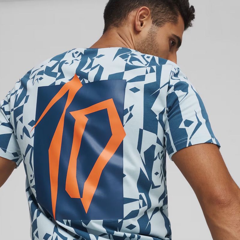 Férfi foci póló PUMA Neymar Jr Creativity Logo Tee ocean tropic/turquoise surf 4