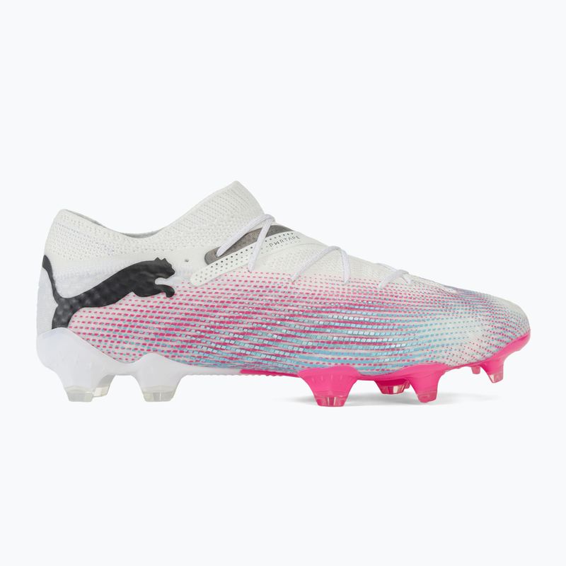 Focicipő PUMA Future 7 Ultimate Low FG/AG white/black/poison pink/bright aqua/silver mist 2
