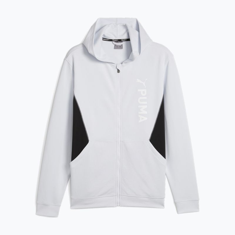 Férfi edzőpulóver PUMA Fit Double Knit FZ Hoodie silver mist