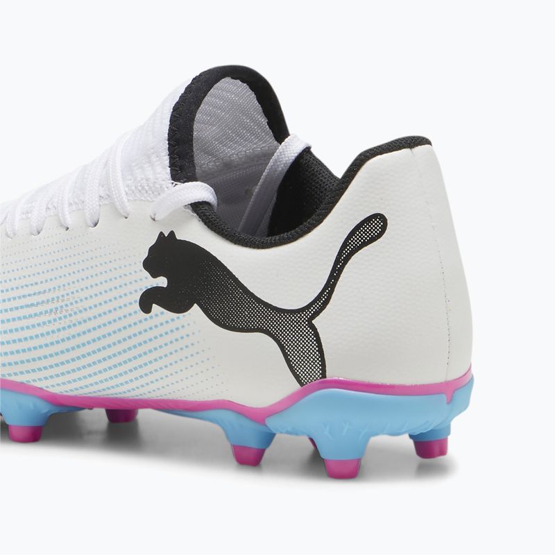 Gyerek focicipő PUMA Future 7 Play FG/AG puma white/puma black/poison pink 8